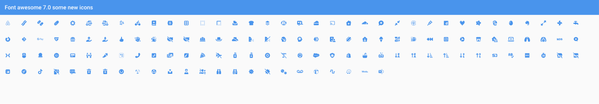 Ext JS 8.0의 Font Awesome 7 아이콘