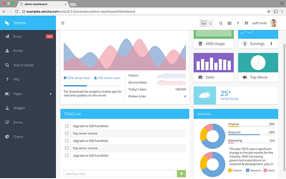 Responsive Dashboard